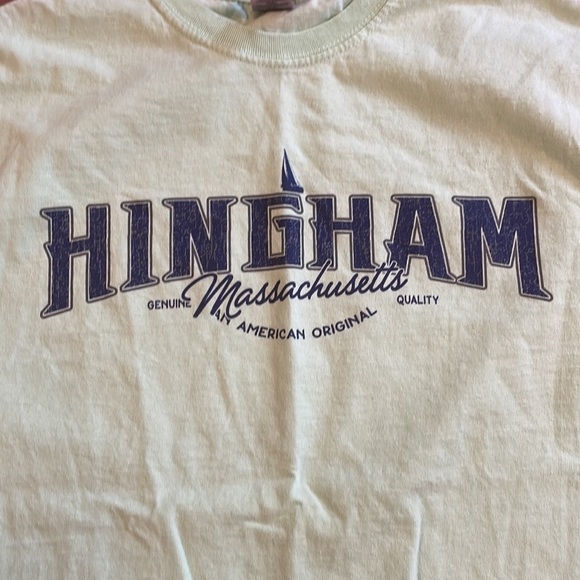 Hingham MA Fruit of the Loom Cotton Lime Green T-Shirt - Picture 3 of 5